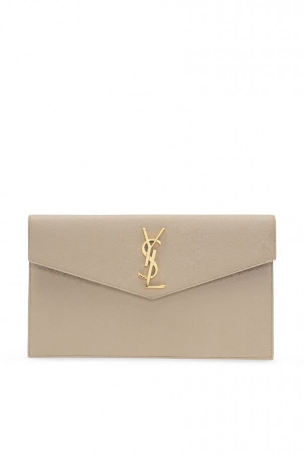 Saint Laurent ‘Uptown’ clutch with logo